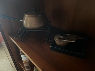 Olla Fondue Cobre con Soporte