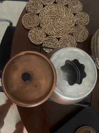 Olla Fondue Cobre con Soporte