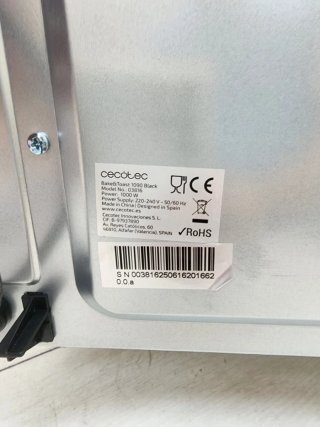 Horno sobremesa 10 l 1000 w Cecotec