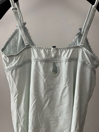 Top Sisi M verde acqua pizzo
