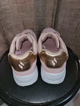 Zapatillas Skechers Rosa y Dorado