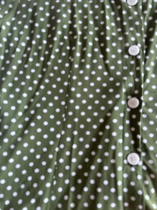 Vestido Zara lunares verde talla L