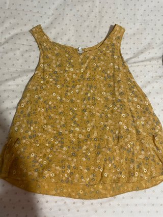 Blusa amarilla floral niña