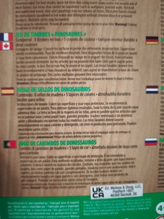 Sellos de dinosaurios de madera
