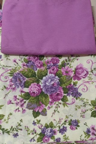 Telas huertana florales moradas