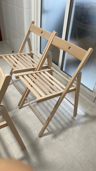 4 Sillas Plegables Madera IKEA
