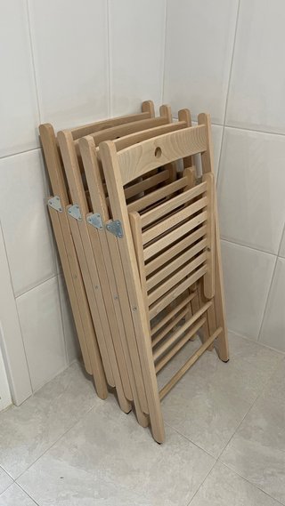 4 Sillas Plegables Madera IKEA