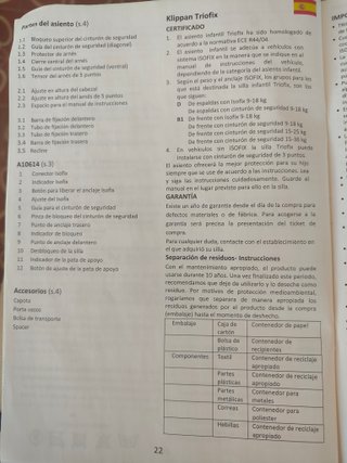 Silla coche a contra marcha. Isofix/Cinturón