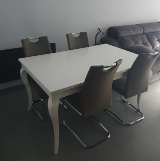 Mesa Comedor Extensible Blanca (sin sillas)