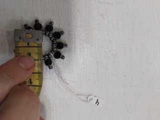 Anillo elástico negro con strass