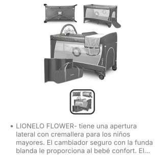 Cuna de viaje Lionelo Flower