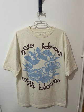 Camiseta Oversize Pull&Bear “New ideas will bloom”