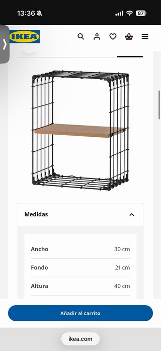 Estanterías IKEA Gullhult modular metalica y mader