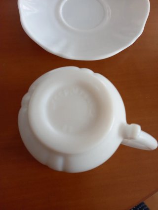 Juego de 6 tazas de café de porcelana