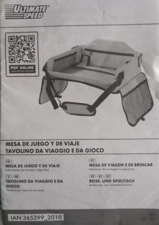 Mesa de viaje y juego para coche