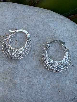 Aros Plata 925 Filigrana