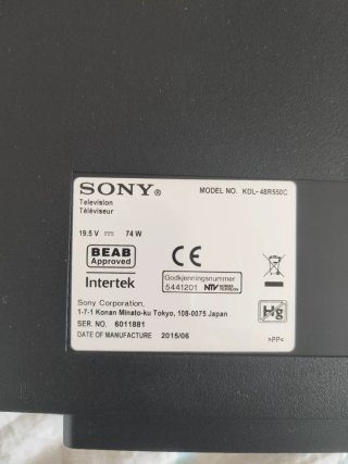 Televisión Sony KDL-48R550C a despiece
