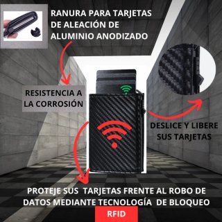 Cartera Hombre con Tarjetero Automático y Monedero