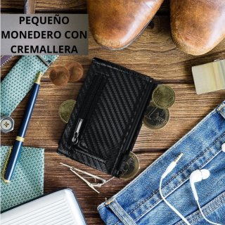 Cartera Hombre con Tarjetero Automático y Monedero