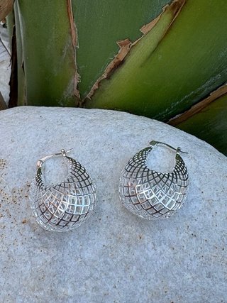 Aros Plata Ley 925 Diseño Calado