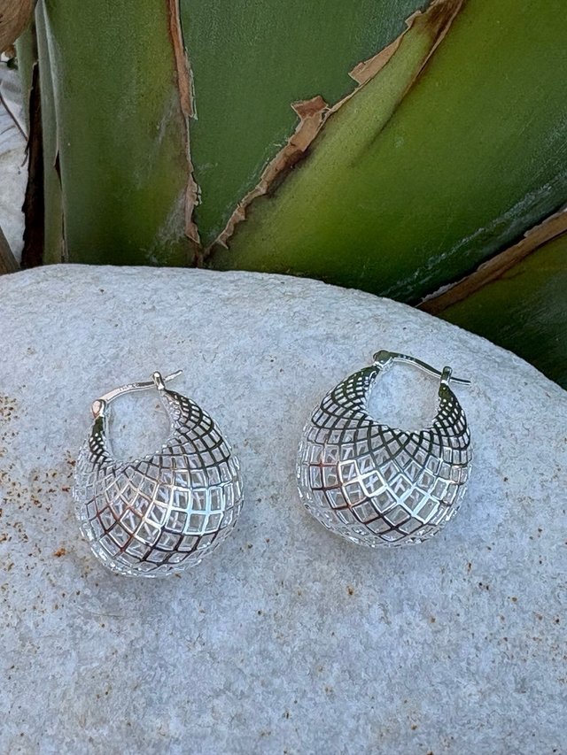 Aros Plata Ley 925 Diseño Calado
