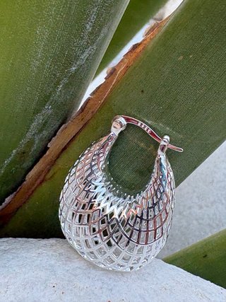 Aros Plata Ley 925 Diseño Calado