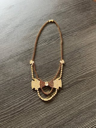 Collar bisutería lazo brillante