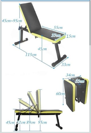 Banco de pesas plegable entrenamiento