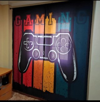 Cortina y funda nórdica gamer