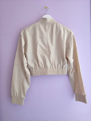 Chaqueta Bomber Mango Talla XS Beige