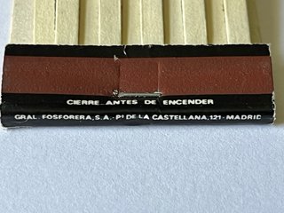 Estuche de cerillas vintage