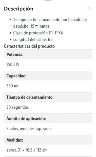 Mopa a vapor y limpiador de mano Lidl