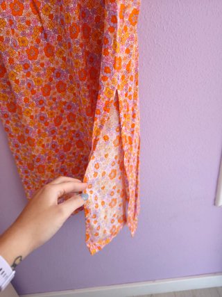 Vestido largo Lefties estampado floral Talla L