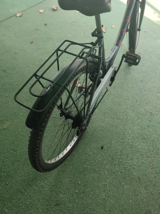 Bicicleta Paseo Mujer Gris con Cesta