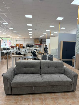 Sofá Cama NUEVO Gris – Apertura Italiana
