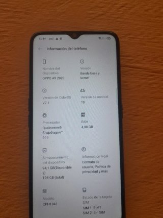 Oppo A9 2020 Negro/Azul
