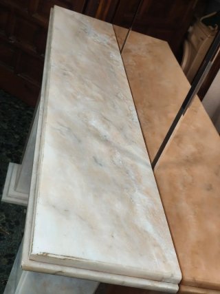 Consola de Mármol Rosa Beige Veteado