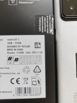 REALME GT 7 512GB NUEVO SOLO ABIERTO + CARGADOR
