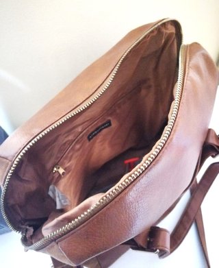 Bolso bowling camel bandolera