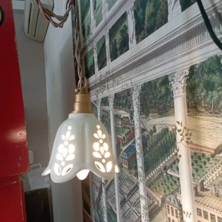 Lampadario cupolina in ceramica traforata NUOVO