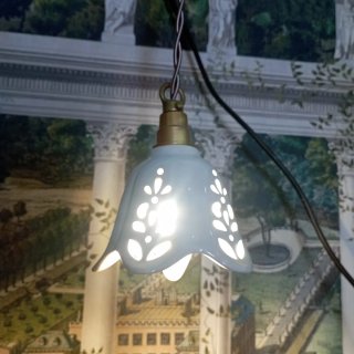 Lampadario cupolina in ceramica traforata NUOVO
