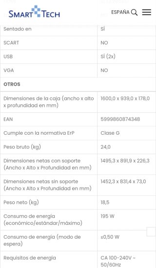 Smart TV Smart Tech 65 4K Ultra HD URGE VENTA