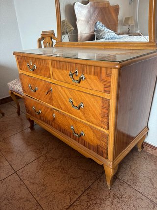 Conjunto Muebles Dormitorio Vintage Madera