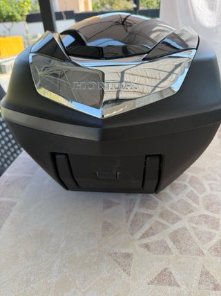 Maleta Moto Honda Negra y Plateada Nueva