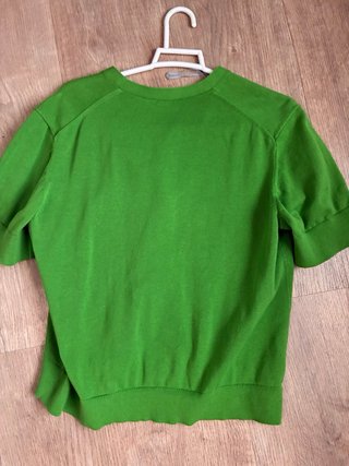 Cárdigan verde manga corta 100% algodón
