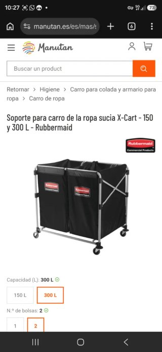 Carro Lavandería Plegable Rubbermaid