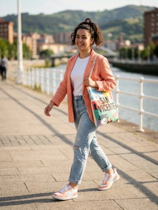 Zapatillas Nike Blancas y Naranja Nuevas