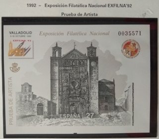 SELLOS DE ESPAÑA AÑO 1992 PRUEBA OFICIAL NÚM. 27