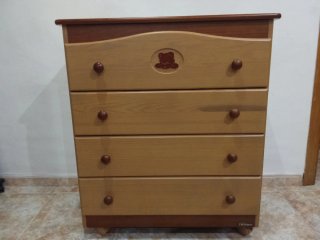 Cuna Trama + Cómoda + Colchón