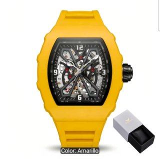 Reloj Automático Hombre Amarillo y Negro
